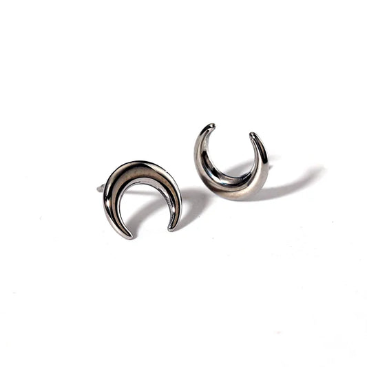 Aretes Luna Acero Inoxidable