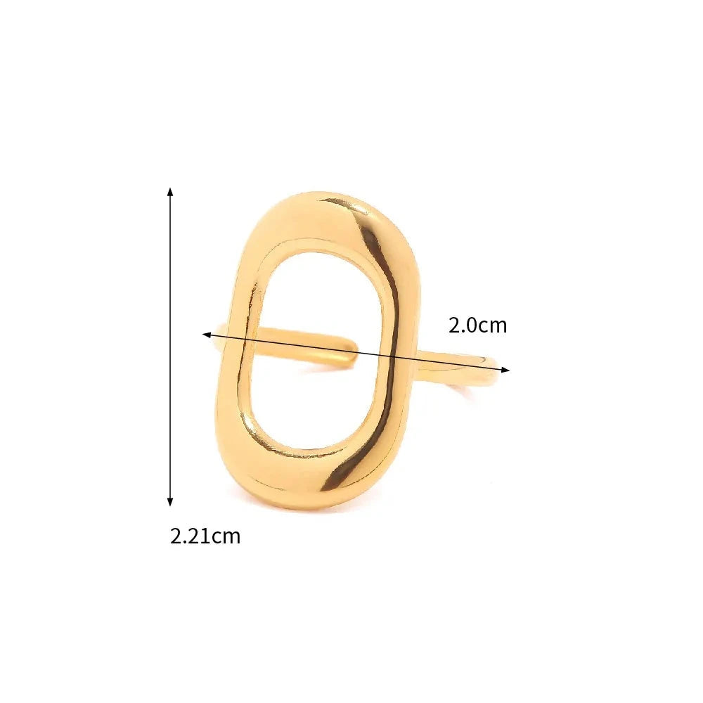 Anillo Oval Acero Inoxidable