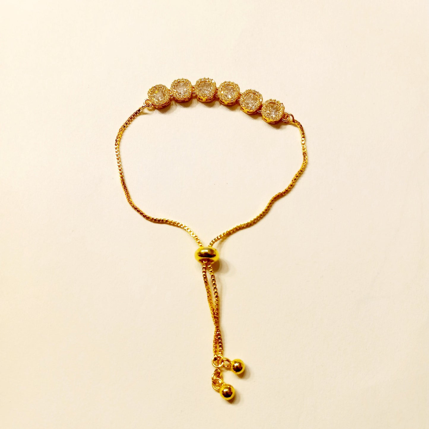 Pulsera Cobre Circón Dorada