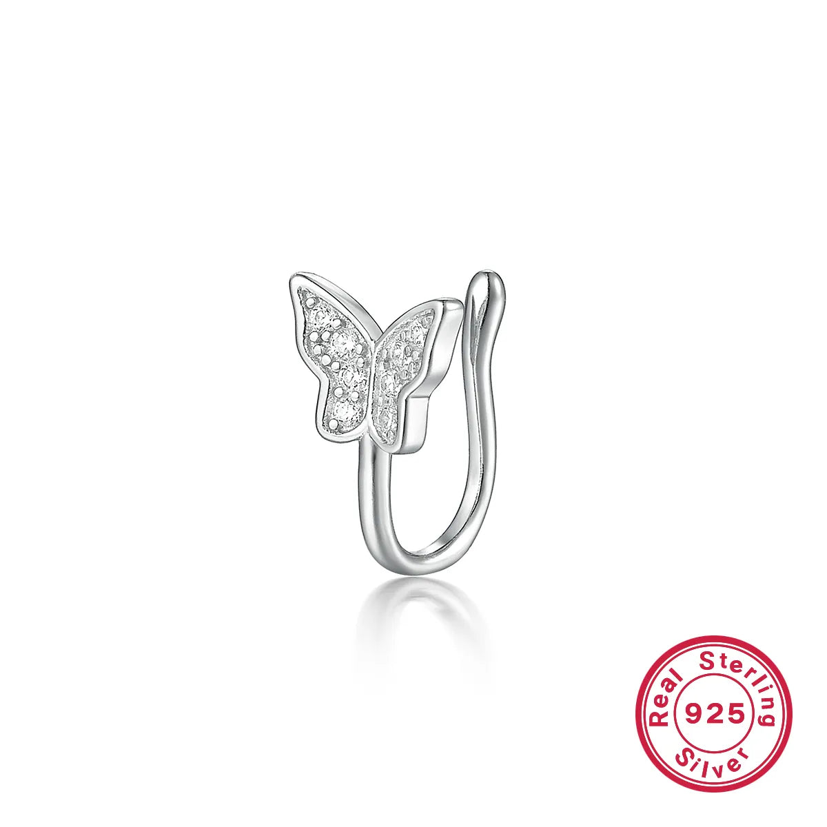 Ear Cuff Mariposa Plata Esterlina