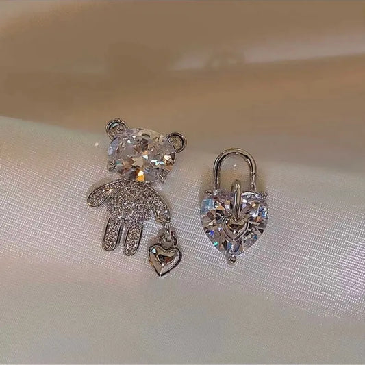 Aretes Oso Corazón