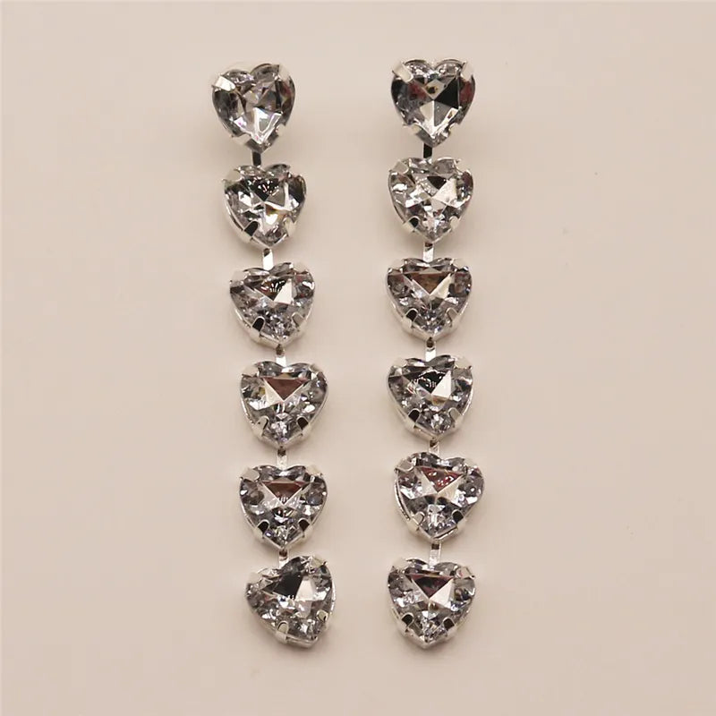 Aretes Largos Corazones