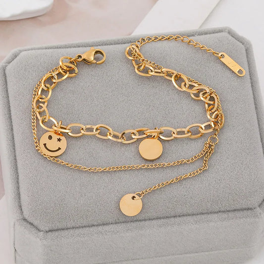 Pulsera Happy Face Acero Titanio