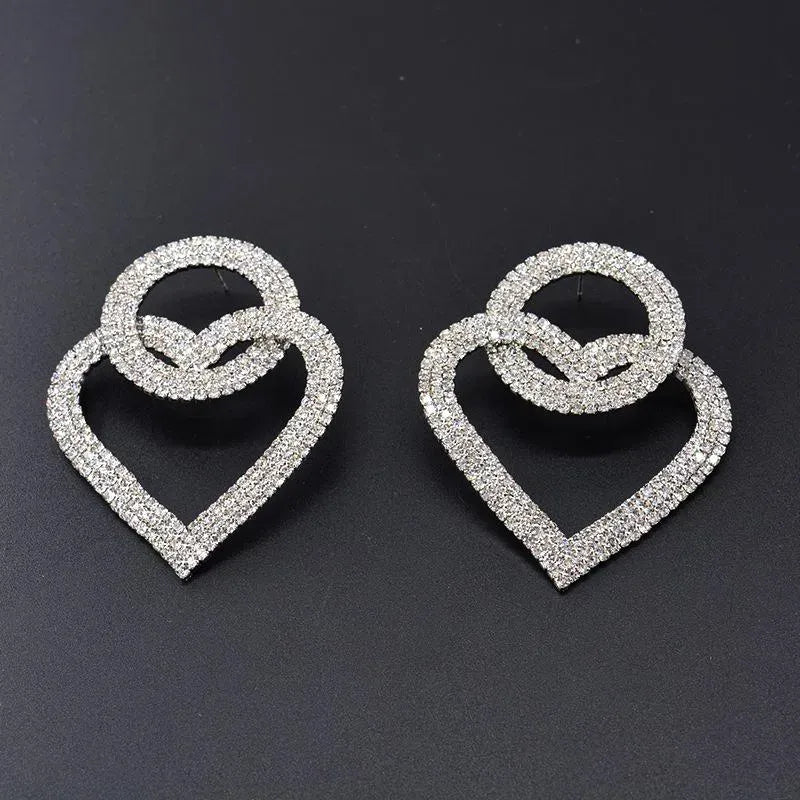 Aretes Corazón Círculo