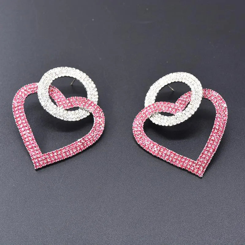 Aretes Corazón Círculo