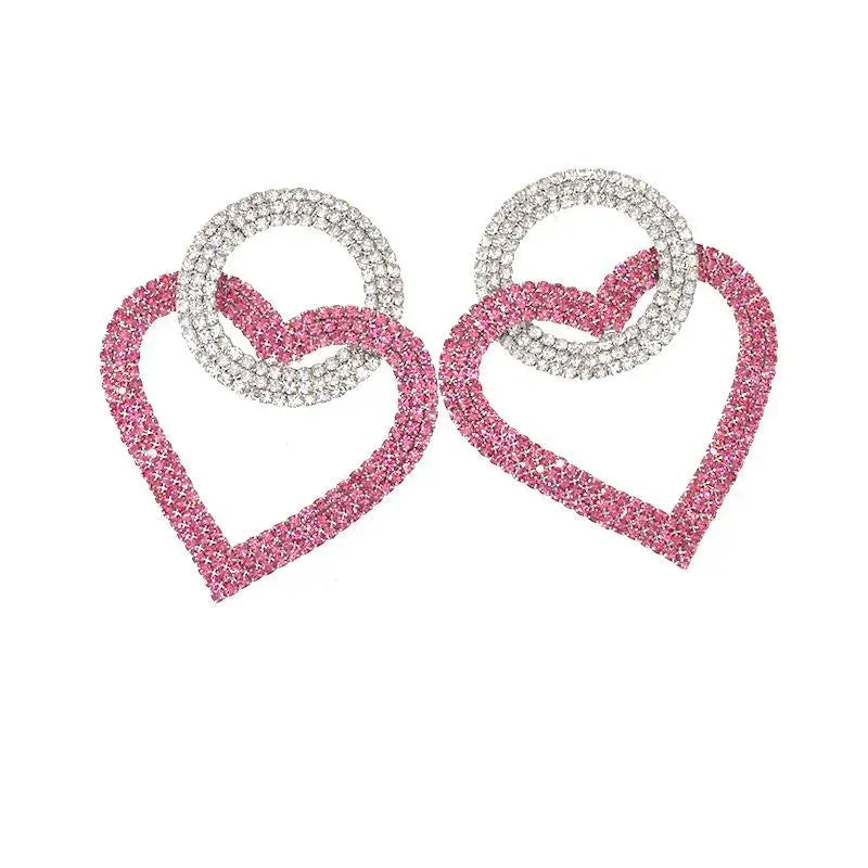 Aretes Corazón Círculo