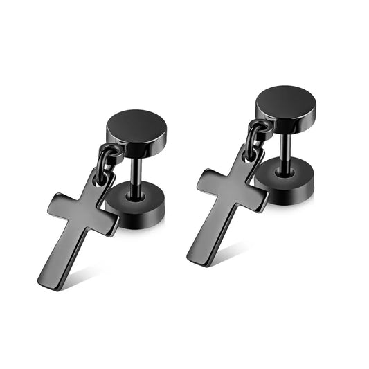 Aretes Cruz Negro